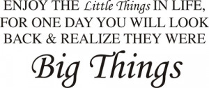 Enjoy the little things in life quote wall decal sticker art graphic ...