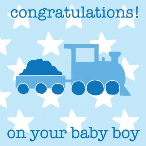 Congratulations On Your Baby Boy Greetings Card £1.99