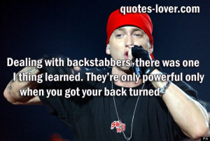 Backstabbers Quotes And Sayings
