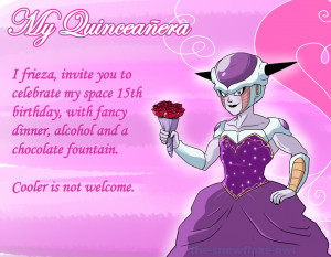Frieza's Quinceanera invitation by Snowflake-owl
