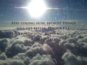 Motivational wallpaper on Hope : Stay strong now. Because things will ...