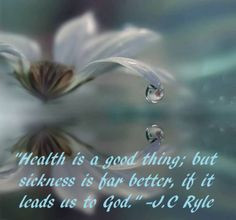 Health / Illness / God J.C. Ryle quote