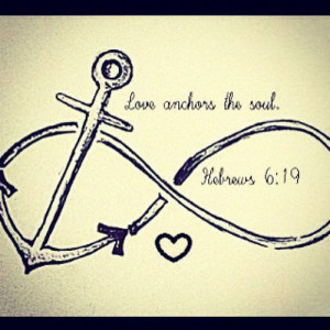 Love anchors the soul….cute tattoo idea