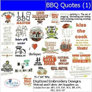 Bbq Embroidery Designs