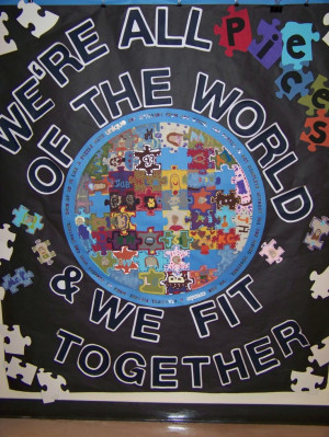 - 1st grade - Each student paints 2 puzzle pieces. Essemble puzzle ...