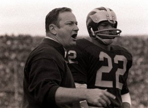 Bo Schembechler, in his first season coaching the Michigan football ...
