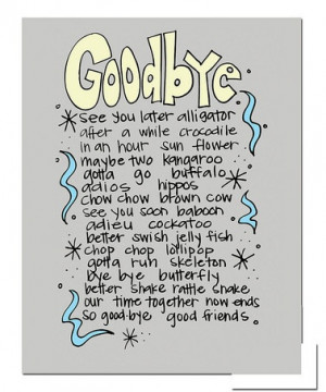 goodbye sayings