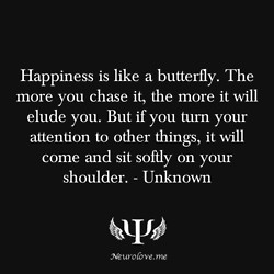 psych-facts:Happiness is like a butterfly. The more you chase it, the ...