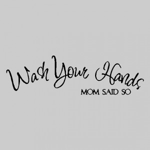Wash Your Hands..... Bathroom Wall Quotes Words Sayings Removable Wall ...