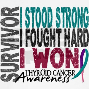 Survivor 4 Thyroid Cancer Shirts and Gifts T-Shirt on