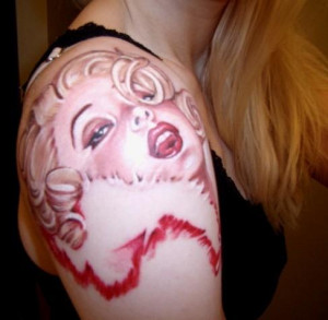 celeb tattoos designs of marilyn monroe tattoo