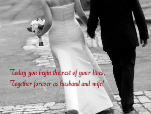 marriage congratulations ecard with a quote