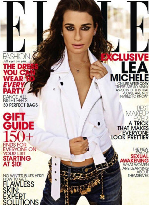 Lea Michele Covers ELLE, Reveals Where She Hid Out After Cory Monteith ...