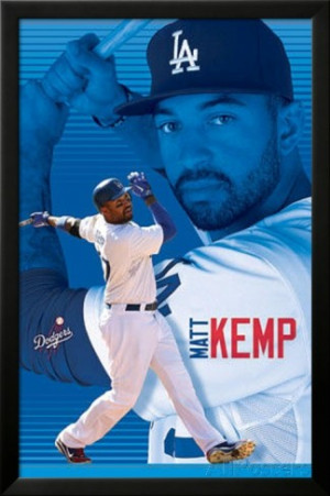 Matt Kemp Los Angeles Dodgers Baseball Poster Gelamineerd ingelijste ...