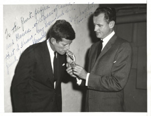 George Smathers Lighting JFK’s Cigar, circa 1955 (photo courtesy of ...