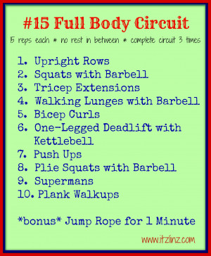 15 Full Body Circuit Workout