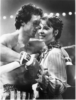 Sylvester Stallone and Talia Shire in Rocky III
