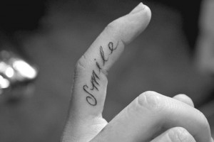 black and white, finger, finger tattoo, fingers, hand, smile ...