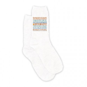 ... Gifts > Beatrice Prior Footwear > Divergent Quotes Women's Crew Socks