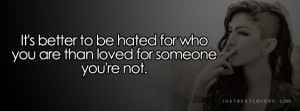 Click to view its better to be hated Facebook Cover Photo