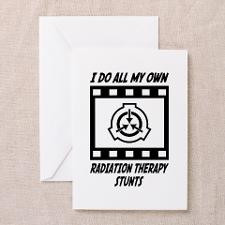 Radiation Therapy Stunts Greeting Card for