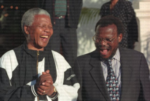 Nelson Mandela and Mangosuthu Buthelezi