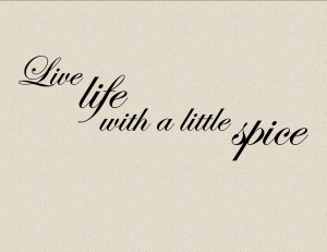 LITTLE SPICE Vinyl wall lettering cooking kitchen quotes and sayings ...