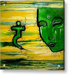 Buddha Quotes Paintings Acrylic Prints - Contemporary Original Yellow ...