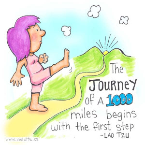 The Journey of a Thousand miles cartoon