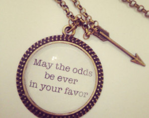 katniss everdeen hunger games quote necklace with arrow charm ...