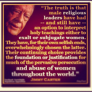 War on Women - Jimmy Carter calls out male religous leaders who ...