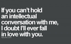 Intellectual conversation