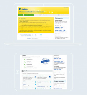 The Aviva International Quote Engine needed to be quick and easy for ...