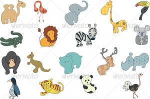 zoo animals graphicriver
