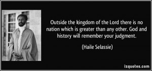 Haile Selassie Quotes On Religion