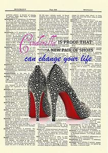 Cinderella-New-Shoes-Dictionary-Art-Print-Book-Page-movie ...