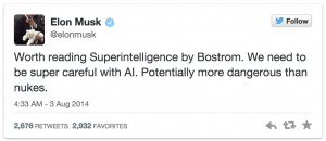 Superintelligence by Nick Bostrom – the book Elon Musk refers to.