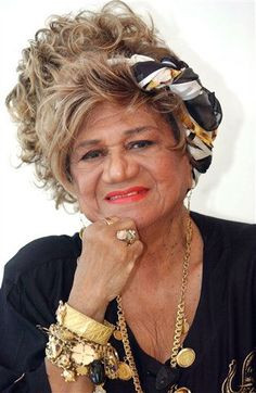 Puerto Rico's singer Ruth Fernandez poses for a photo while filming ...