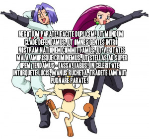 Submission from vivamusmealesbia : Team Rocket Motto in Dactylic ...