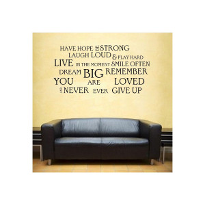 wall stickers - have hope inspirational quote vinyl sticker wall art ...