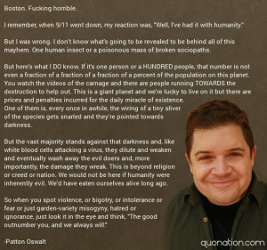 nicely said - post Boston Marathon bombing 4/15/13