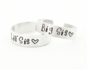 ... rings - Sisters rings - Big Sister Little Sister rings - Sister gift