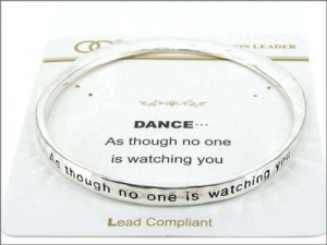 REDUCED- Engraved DANCE Rhodium silver plated inspirational quotes ...