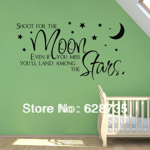 sale-on-ebay-shoot-for-the-moon-stars-quote-wholesale-wall-stickers ...