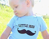 Mustache Little Man Baby Onesie - Infant Bodysuit. $16.00, via Etsy.