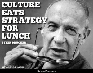 Culture eats strategy for lunch… – Peter Drucker