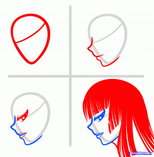 how to draw yuuko, yuuko ichihara from xxxholic step 1