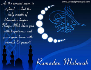 As the cresent moon is sighted... And the holy month of Ramadan begins ...