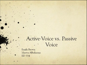 Rules Active Voice And Passive
