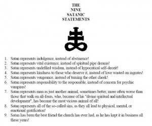 ... opinion on the 9 Satanic Statements from Anton LaVey's Satanic Bible